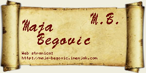 Maja Begović vizit kartica